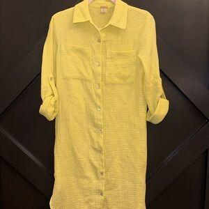 Lime Green button up Dress